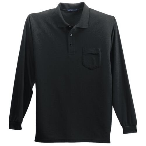 Long Sleeve Silk Touch™ Polo with Pocket Thumbnail