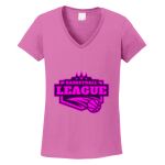 Women's Heavy Cotton 100% Cotton V Neck T Shirt Thumbnail