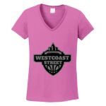 Women's Heavy Cotton 100% Cotton V Neck T Shirt Thumbnail