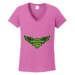 Women's Heavy Cotton 100% Cotton V Neck T Shirt Thumbnail