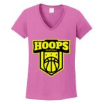 Women's Heavy Cotton 100% Cotton V Neck T Shirt Thumbnail