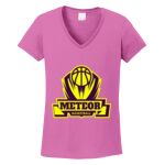 Women's Heavy Cotton 100% Cotton V Neck T Shirt Thumbnail