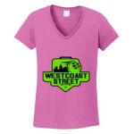 Women's Heavy Cotton 100% Cotton V Neck T Shirt Thumbnail