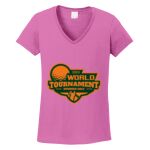 Women's Heavy Cotton 100% Cotton V Neck T Shirt Thumbnail