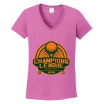 Women's Heavy Cotton 100% Cotton V Neck T Shirt Thumbnail