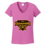 Women's Heavy Cotton 100% Cotton V Neck T Shirt Thumbnail