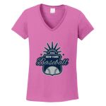Women's Heavy Cotton 100% Cotton V Neck T Shirt Thumbnail