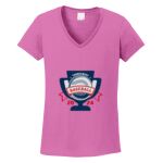 Women's Heavy Cotton 100% Cotton V Neck T Shirt Thumbnail