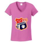 Women's Heavy Cotton 100% Cotton V Neck T Shirt Thumbnail