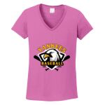 Women's Heavy Cotton 100% Cotton V Neck T Shirt Thumbnail