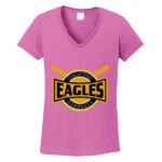 Women's Heavy Cotton 100% Cotton V Neck T Shirt Thumbnail