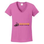 Women's Heavy Cotton 100% Cotton V Neck T Shirt Thumbnail