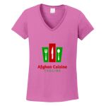 Women's Heavy Cotton 100% Cotton V Neck T Shirt Thumbnail
