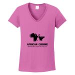 Women's Heavy Cotton 100% Cotton V Neck T Shirt Thumbnail