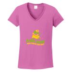 Women's Heavy Cotton 100% Cotton V Neck T Shirt Thumbnail