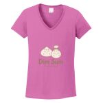 Women's Heavy Cotton 100% Cotton V Neck T Shirt Thumbnail