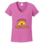 Women's Heavy Cotton 100% Cotton V Neck T Shirt Thumbnail