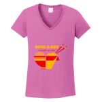 Women's Heavy Cotton 100% Cotton V Neck T Shirt Thumbnail