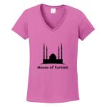 Women's Heavy Cotton 100% Cotton V Neck T Shirt Thumbnail