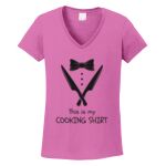 Women's Heavy Cotton 100% Cotton V Neck T Shirt Thumbnail