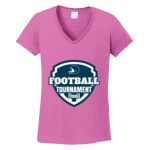 Women's Heavy Cotton 100% Cotton V Neck T Shirt Thumbnail