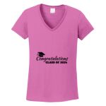 Women's Heavy Cotton 100% Cotton V Neck T Shirt Thumbnail
