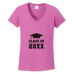 Women's Heavy Cotton 100% Cotton V Neck T Shirt Thumbnail