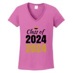Women's Heavy Cotton 100% Cotton V Neck T Shirt Thumbnail