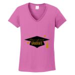 Women's Heavy Cotton 100% Cotton V Neck T Shirt Thumbnail
