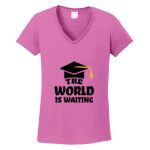 Women's Heavy Cotton 100% Cotton V Neck T Shirt Thumbnail