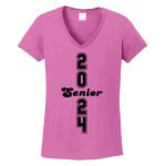 Women's Heavy Cotton 100% Cotton V Neck T Shirt Thumbnail
