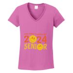 Women's Heavy Cotton 100% Cotton V Neck T Shirt Thumbnail