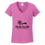 Women's Heavy Cotton 100% Cotton V Neck T Shirt Thumbnail