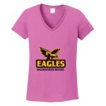 Women's Heavy Cotton 100% Cotton V Neck T Shirt Thumbnail
