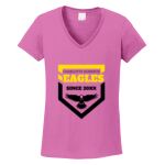 Women's Heavy Cotton 100% Cotton V Neck T Shirt Thumbnail