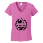 Women's Heavy Cotton 100% Cotton V Neck T Shirt Thumbnail