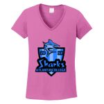 Women's Heavy Cotton 100% Cotton V Neck T Shirt Thumbnail