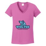 Women's Heavy Cotton 100% Cotton V Neck T Shirt Thumbnail