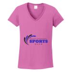 Women's Heavy Cotton 100% Cotton V Neck T Shirt Thumbnail