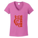 Women's Heavy Cotton 100% Cotton V Neck T Shirt Thumbnail