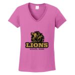 Women's Heavy Cotton 100% Cotton V Neck T Shirt Thumbnail