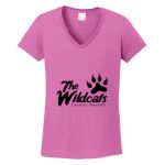 Women's Heavy Cotton 100% Cotton V Neck T Shirt Thumbnail