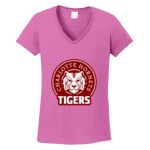 Women's Heavy Cotton 100% Cotton V Neck T Shirt Thumbnail