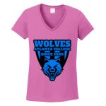 Women's Heavy Cotton 100% Cotton V Neck T Shirt Thumbnail