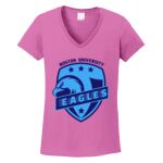 Women's Heavy Cotton 100% Cotton V Neck T Shirt Thumbnail