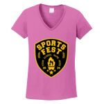 Women's Heavy Cotton 100% Cotton V Neck T Shirt Thumbnail