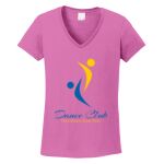 Women's Heavy Cotton 100% Cotton V Neck T Shirt Thumbnail