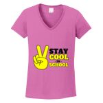 Women's Heavy Cotton 100% Cotton V Neck T Shirt Thumbnail