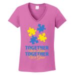 Women's Heavy Cotton 100% Cotton V Neck T Shirt Thumbnail