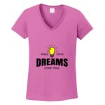 Women's Heavy Cotton 100% Cotton V Neck T Shirt Thumbnail